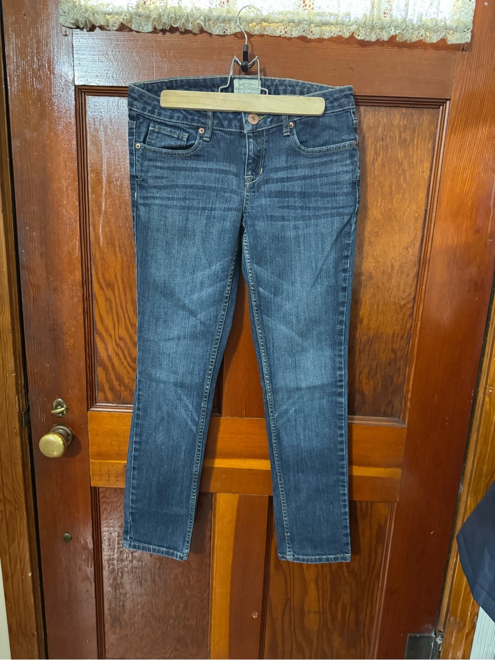 Aeropostale Women's Dark Blue Skinny Jeans Bayla Skinny 5/6 fits like 0/2